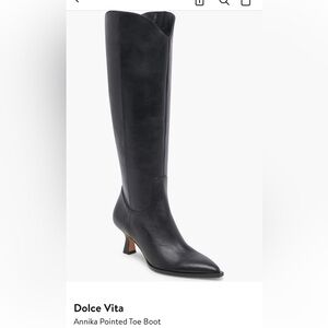 Dolce Vita Black Heeled Knee-High Boots